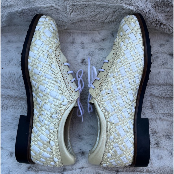 AEROGREEN UNISEX/Women’s Golf Shoes Size 10 Hand Woven Leather, made in ITALY - Picture 4 of 12